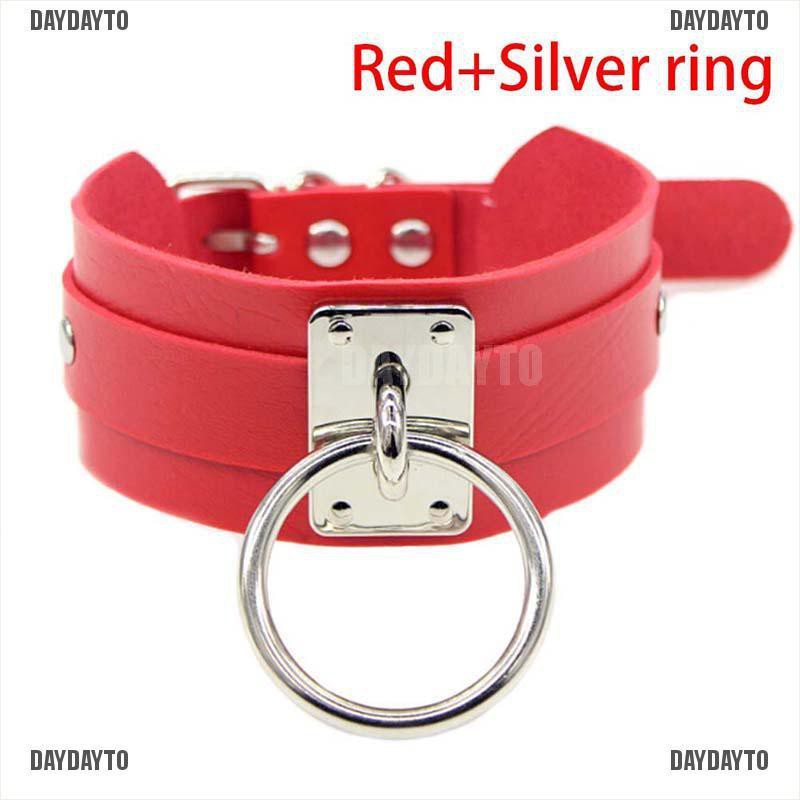 Vòng Cổ Choker Da PU Bản Rộng Phong Cách Gothic Punk Cho Nữ