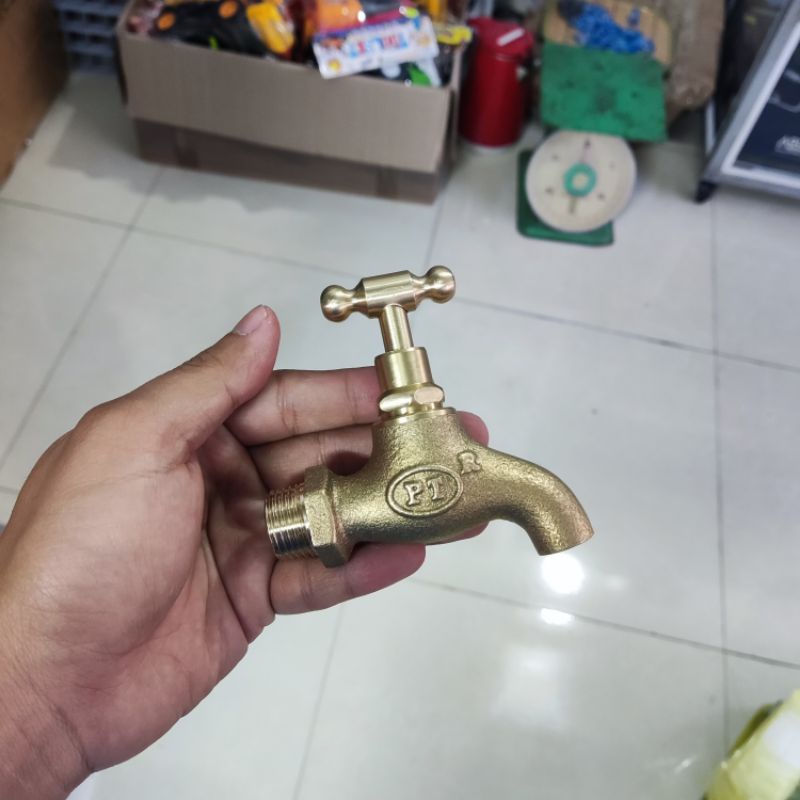 Vòi nước đồng xoáy hàng PT ren 21chính hãng