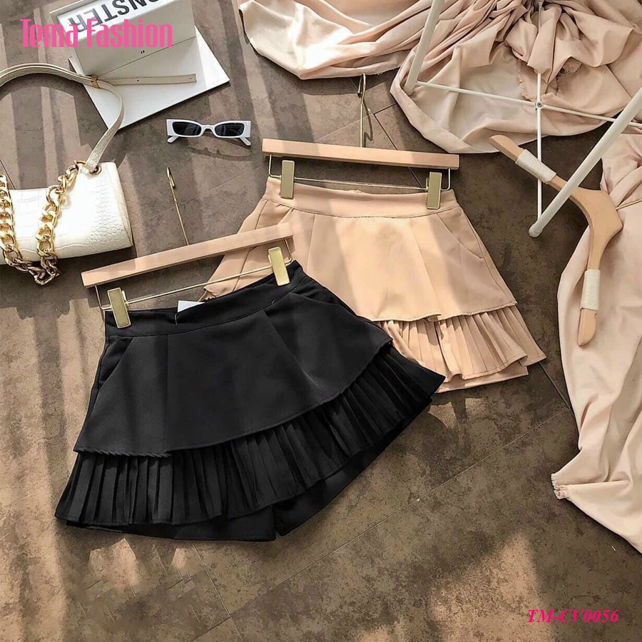 [ Mã FADIRECT20 giảm 20K đơn 150K] Chân váy xếp ly dáng ngắn nữ TEMA - Chân váy chữ a cách điệu siêu đẹp | BigBuy360 - bigbuy360.vn