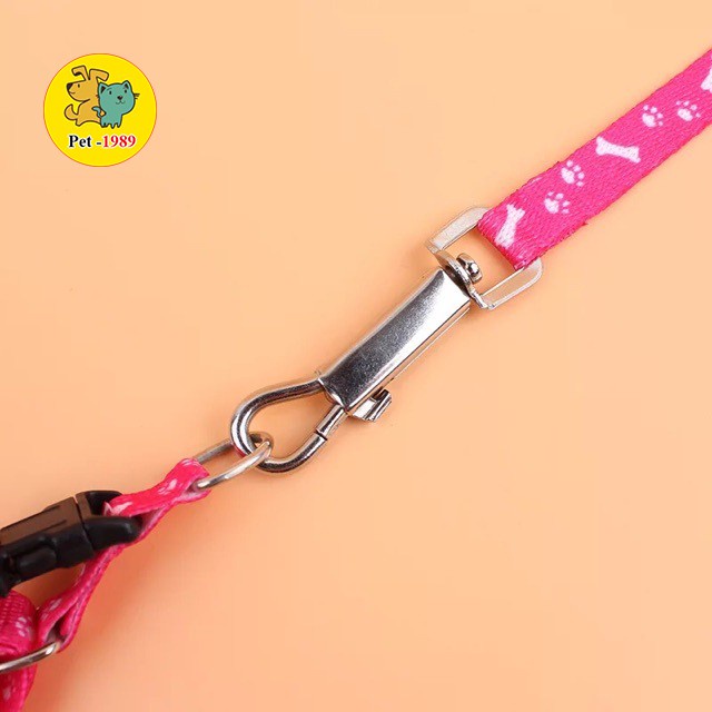 Dây Dắt Chó Mèo Thú Cưng Đi Dạo Kèm Tếm Đủ Màu Sắc