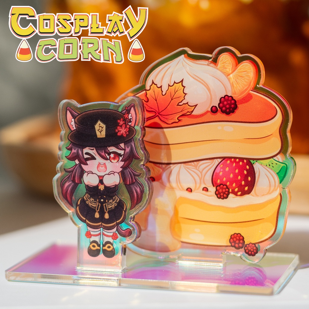 Tượng mica standee Genshin Impact dễ thương nhiều nhân vật game Hutao, Zhongli, Venti,.....