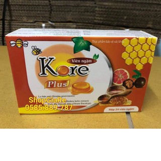 Viên ngậm kore plus giảm ho, tiêu đờm, giảm ngứa rát cổ họng, thông thoáng mũi họng