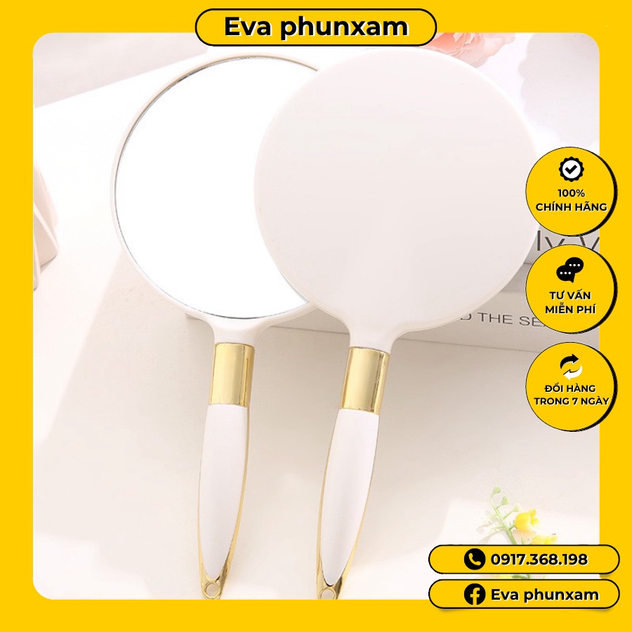 Gương cầm tay công chúa phun xăm