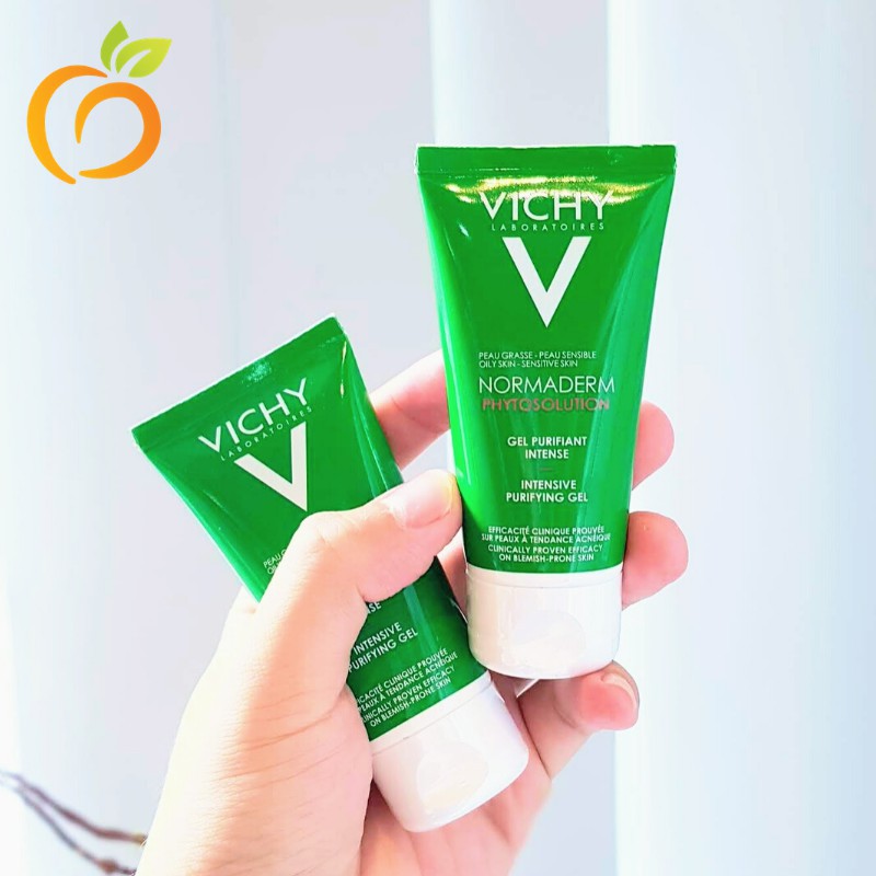 Gel Rửa Mặt Vichy Gel Cho Da Dầu Mụn Vichy Normaderm Phyto Solution Gel 50ml