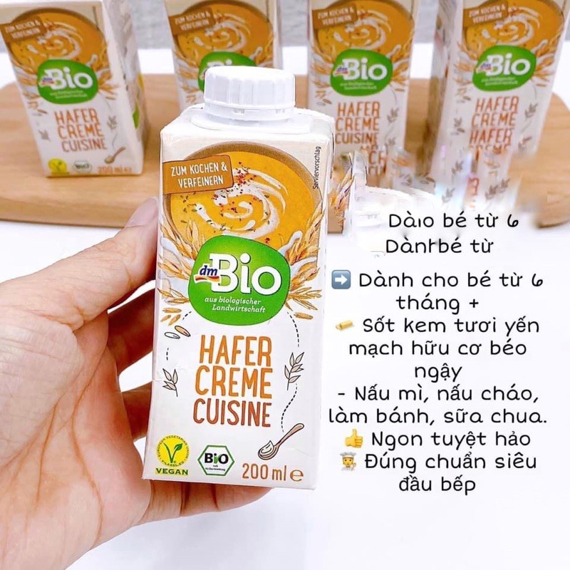 Kem béo yến mạch hữu cơ