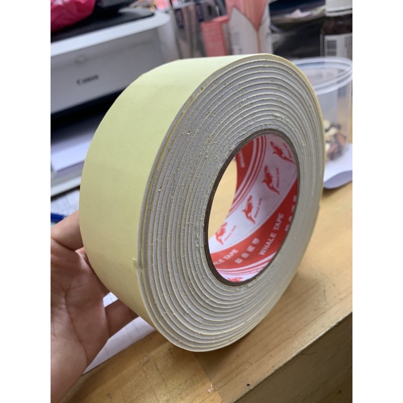 Băng Keo 2 Mặt Xốp Trắng  2.4cm  5cm
