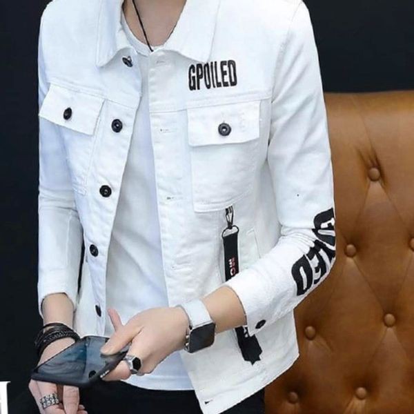 Áo khoac kaki Nam in chữ có túi dây dáng ôm style Hàn Quốc, áo khoác nam chất kaki dày dặn, không ra màu | BigBuy360 - bigbuy360.vn