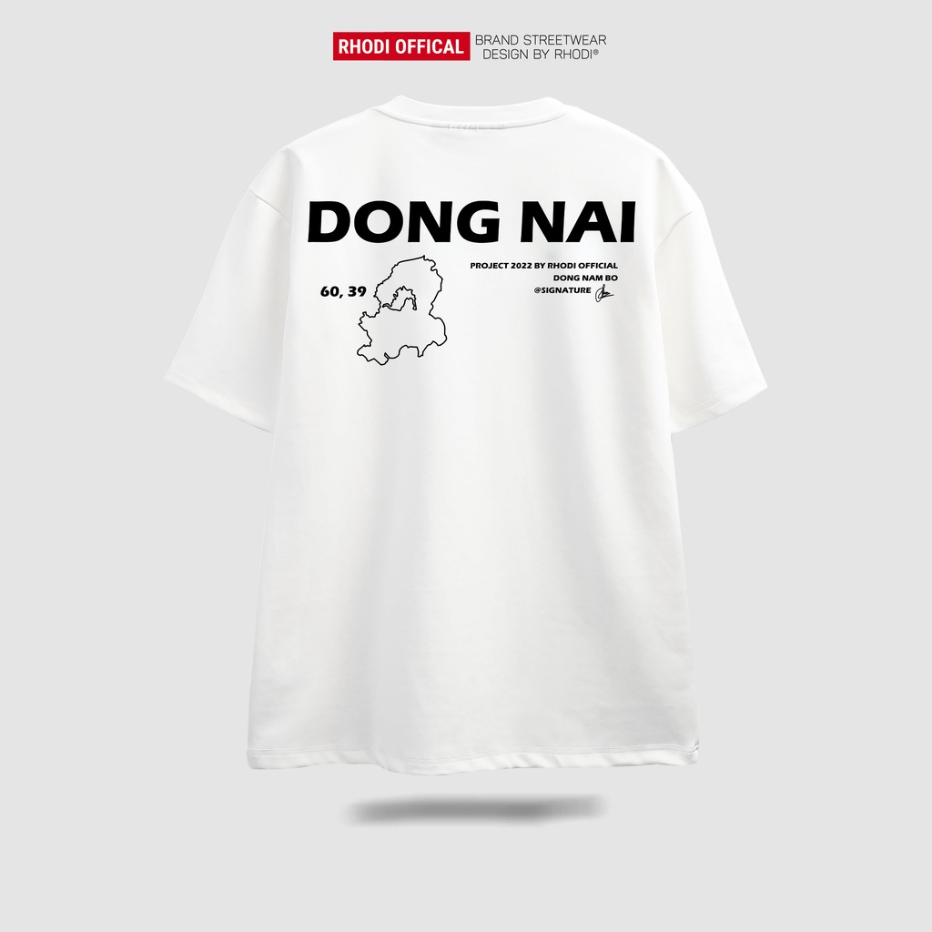 Áo thun local brand RHODI phông cổ tròn tay lỡ unisex nam nữ thế hệ genz Text Đồng Nai