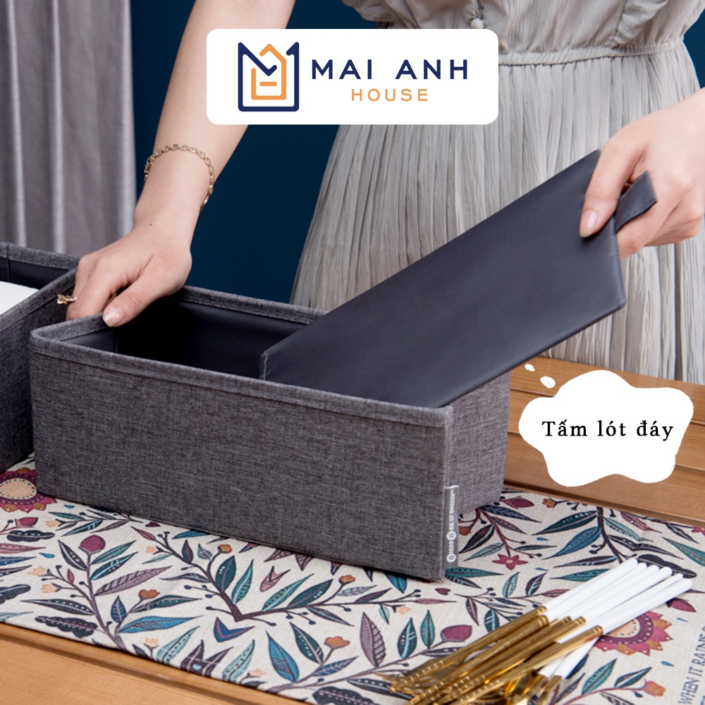 Hộp mini gấp gọn không nắp đựng đồ lót, vật dụng nhỏ Mai Anh House MA46