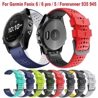 Dây đeo silicon 22mm thoáng khí cho đồng hồ thông minh Garmin Fenix 6 / Fenix 6 Pro Fenix 5 / Fenix 5 Plus / Forerunner