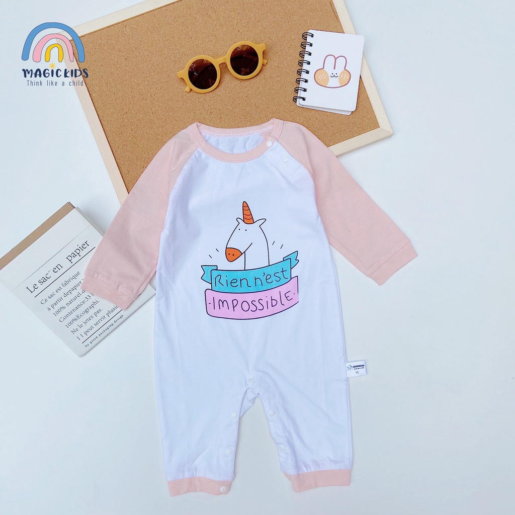 Bộ body dài tay in họa tiết hình thú đáng yêu BL20011 - MAGICKIDS