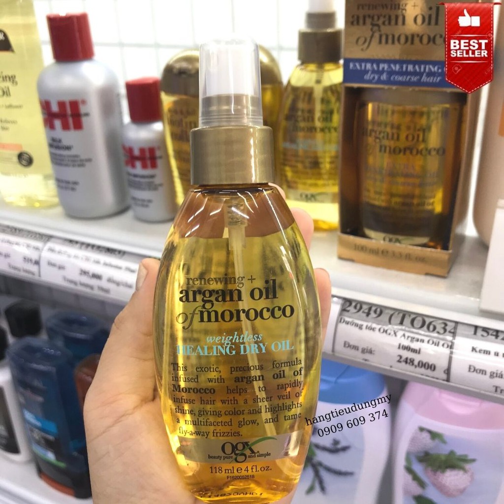 [HÀNG MỸ] Tinh Dầu dưỡng tóc OGX Renewing Argan Oil of Morocco Penetrating Oil