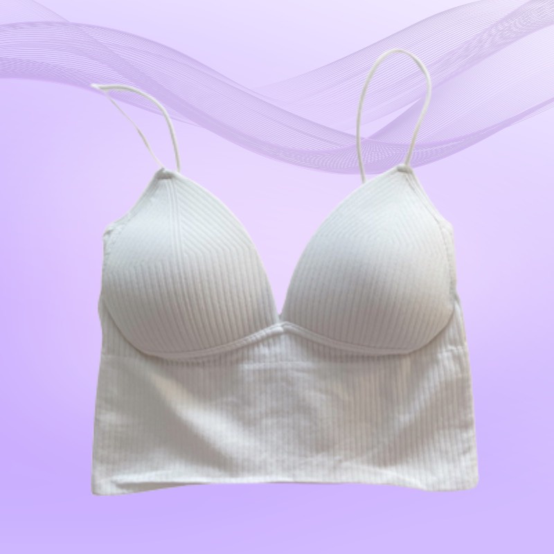 Áo Croptop Cotton Gân Tăm Co Dãn Cổ V Đệm Mút Siêu Quyến Rũ DORIS 1833