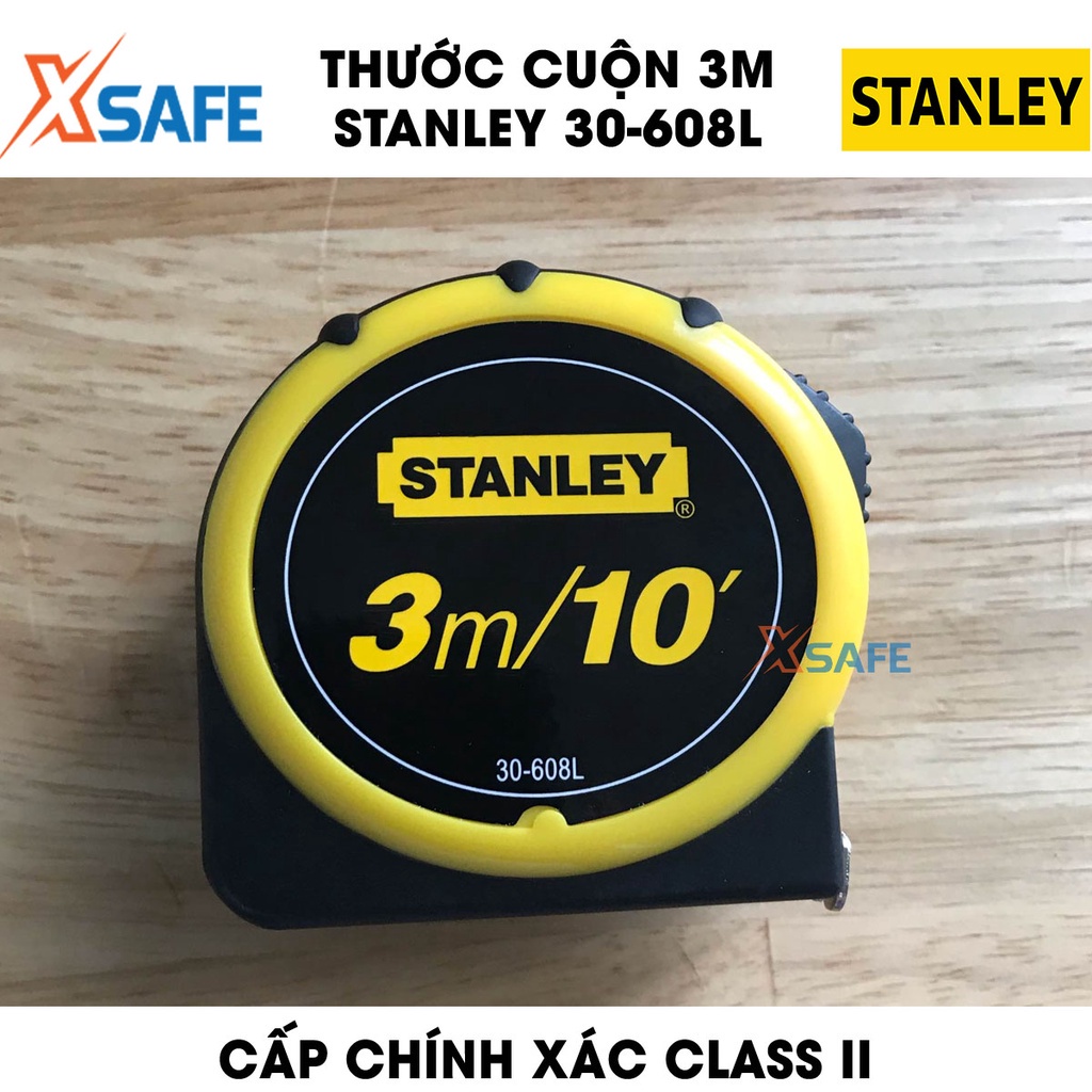 Thước cuộn STANLEY lưỡi thép dẻo Thước cuộn cầm tay vỏ nhựa ABS bọc cao su bền bỉ, dòng thước cuộn thế hệ mới