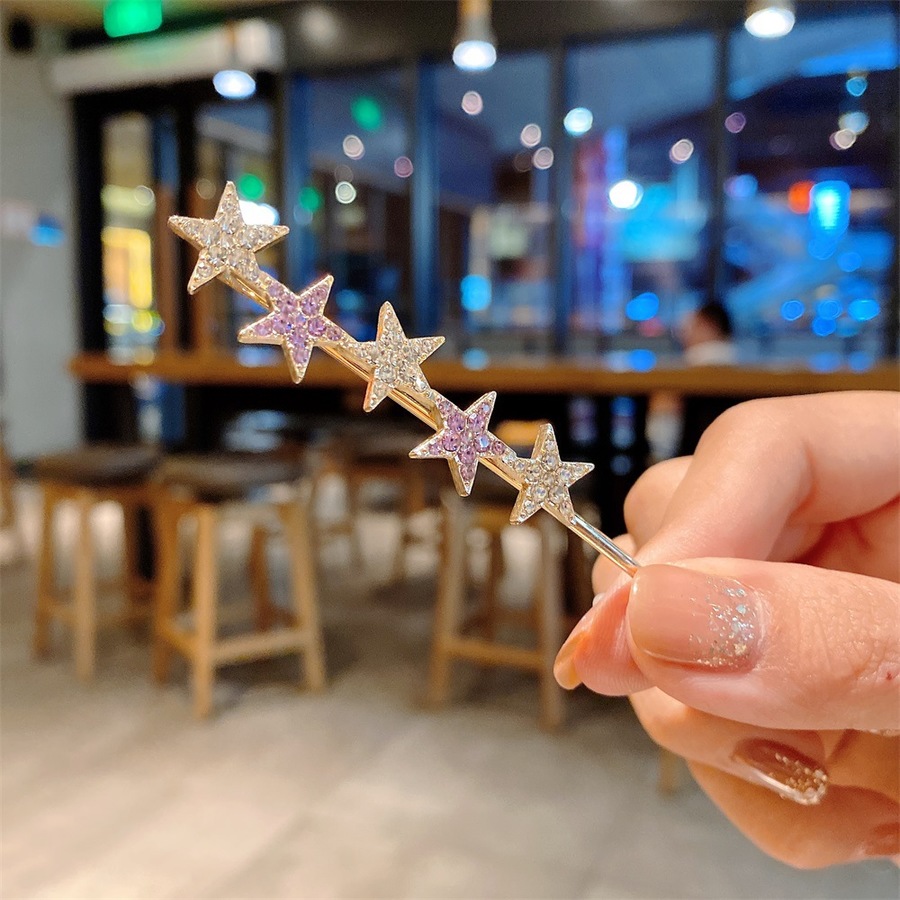 Kẹp Tóc Hình Ngôi Sao Đính Kim Cương Giả Thời Trang Cho Nữ