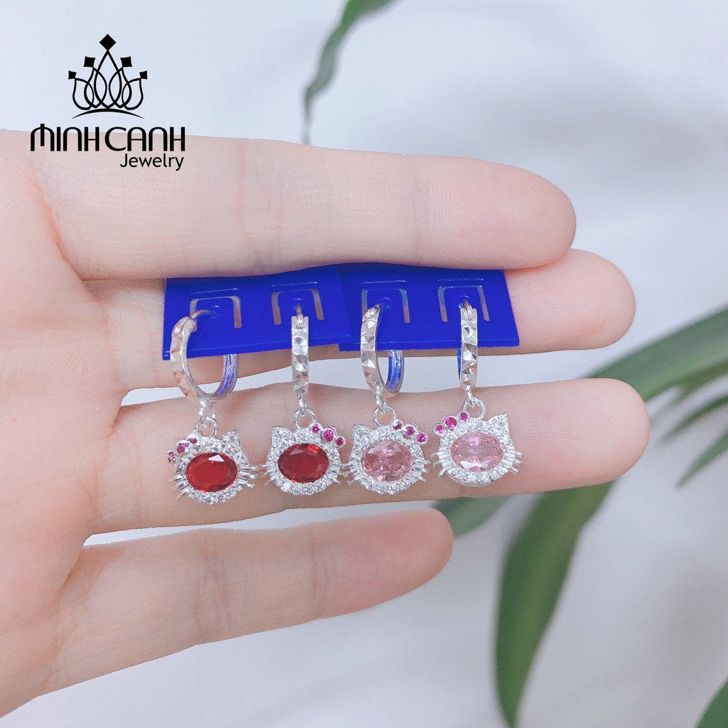 Bông Tai Hình Con Mèo Cho Bé Gái Bạc Ta - Minh Canh Jewelry