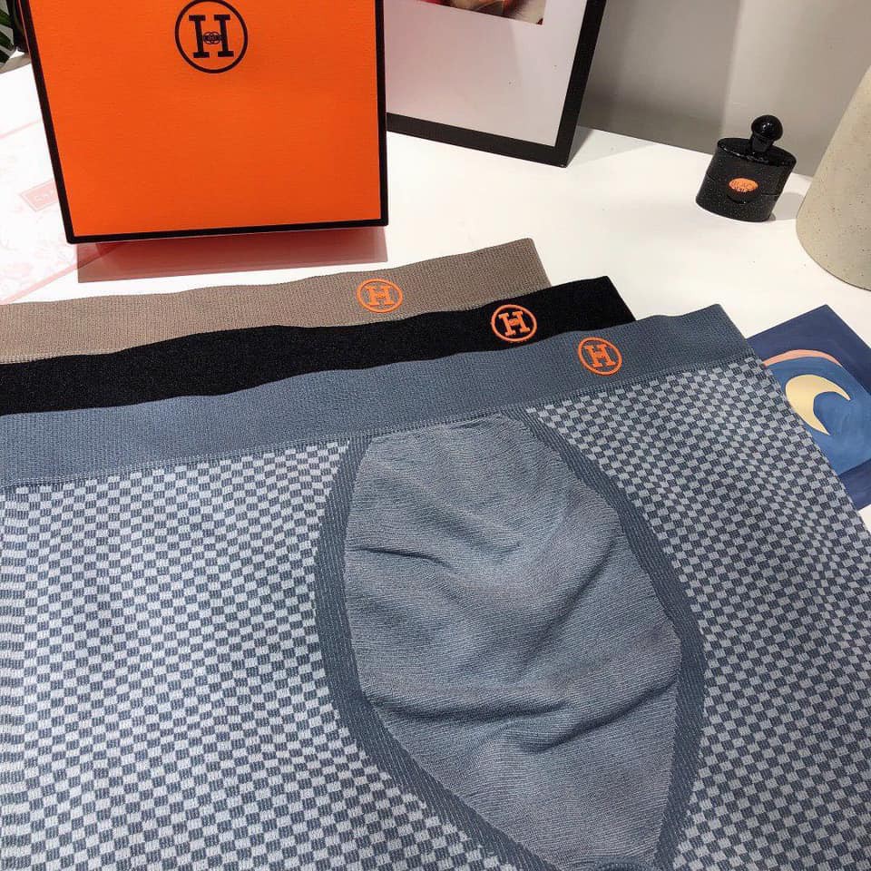 Hộp 3 Quần Lót Nam Boxer Co Giãn Chữ H, Quần sịp nam Co Giãn 4 Chiều Đóng Trong Hộp Sang Trọng