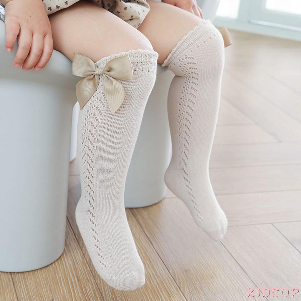 Vớ cotton phối nơ xinh xắn dành cho bé gái từ 0-6 tuổi