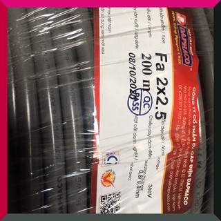 Dây điện đôi Daphaco (2x1.5) và (2x2.5) có vỏ bọc Dafaco
