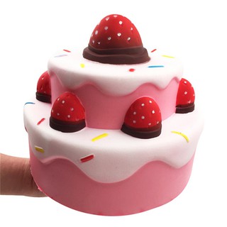 Đồ chơi Squishy hình bánh kem dâu có mùi hương