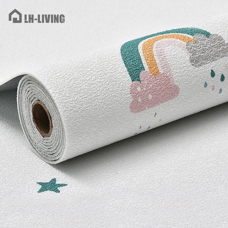 Giấy dán tường chống thấm nước họa tiết hoạt hình 3D trang trí phòng khách/phòng ngủ