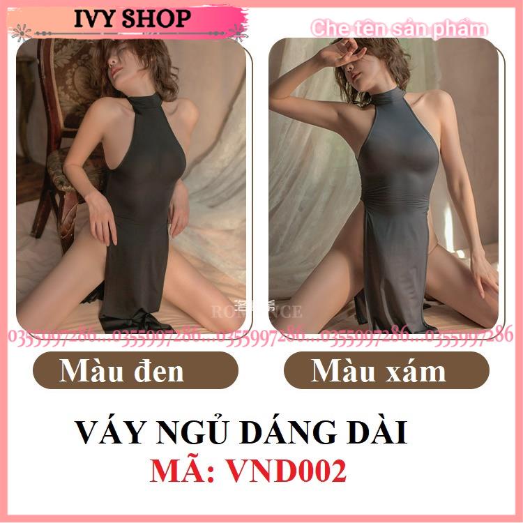 Váy ngủ sexy body thun xẻ tà - VND002