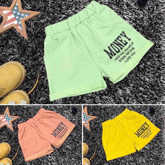 Quần short bé trai thun cotton da cá