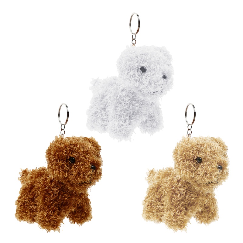 Móc Khóa Hình Chú Chó Lông Xù Dễ Thương Xinh Xắn