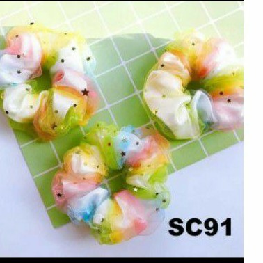Ảnh thật] CỘT TÓC SCRUNCHIES GALAXY NGÀN SAO