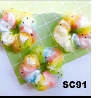 Ảnh thật] CỘT TÓC SCRUNCHIES GALAXY NGÀN SAO