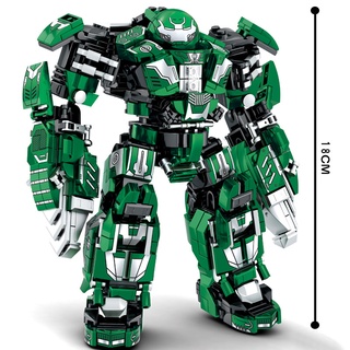 Lắp ráp mô hình super heroes ironman 3d ly 76030 hulk buster mk26 màu xanh lá