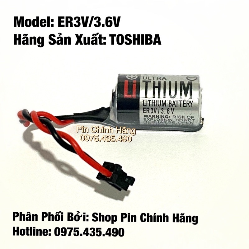 Pin Nuôi Nguồn TOSHIBA ER3V/3.6V Ultra Lithium Hàng Nhập Khẩu