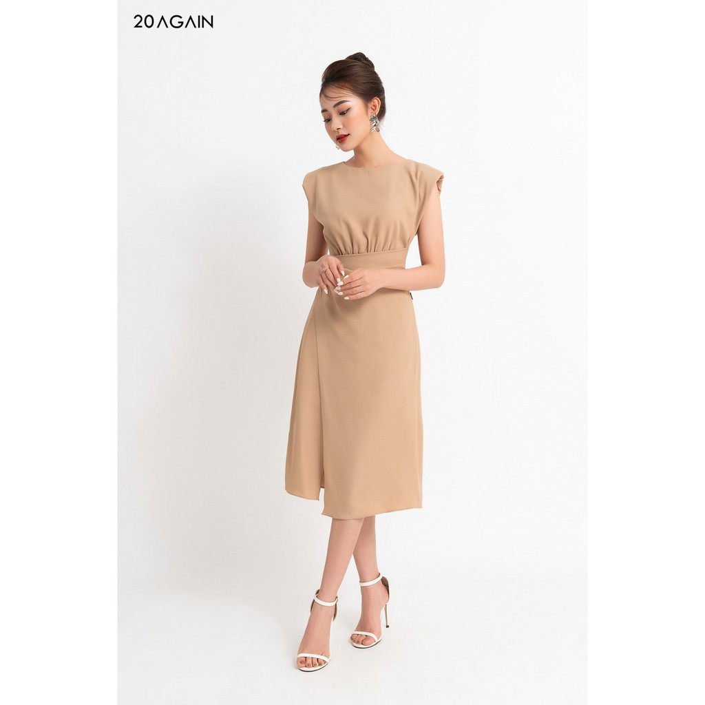 [Mã WABRWA15 giảm 15% đơn 300K] Đầm xòe vạt chồng thân dưới 20AGAIN DEA1231 | BigBuy360 - bigbuy360.vn