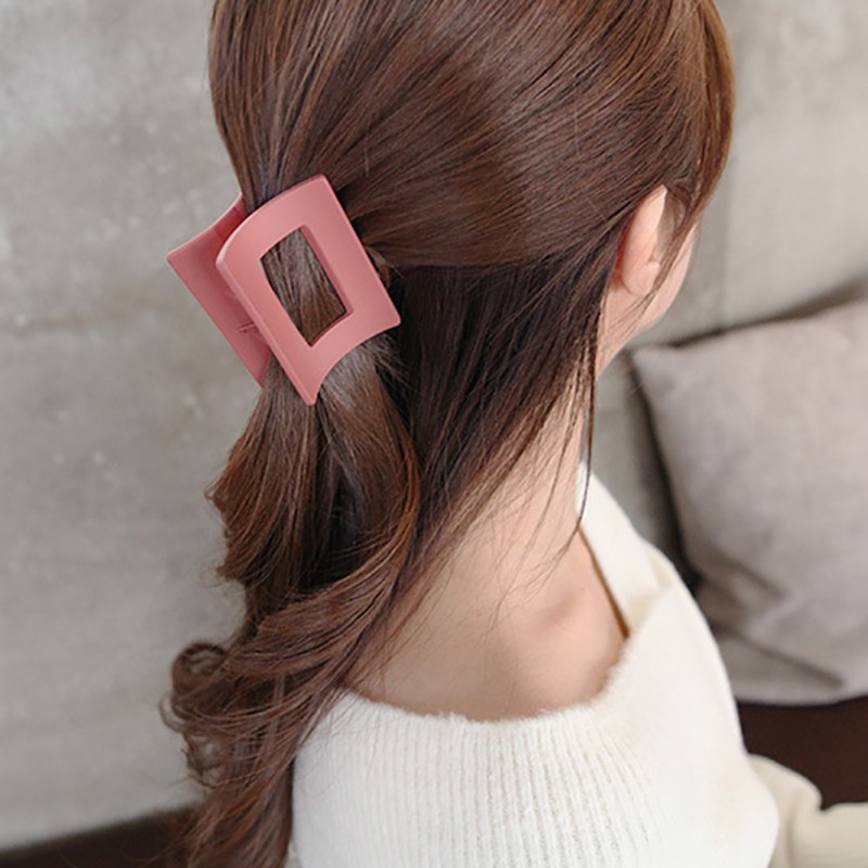 Kẹp tóc càng cua màu trơn đơn giản thanh lịch cho nữ