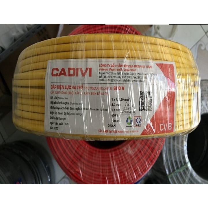 Dây điện Cadivi 8.0 đơn - CV8.0