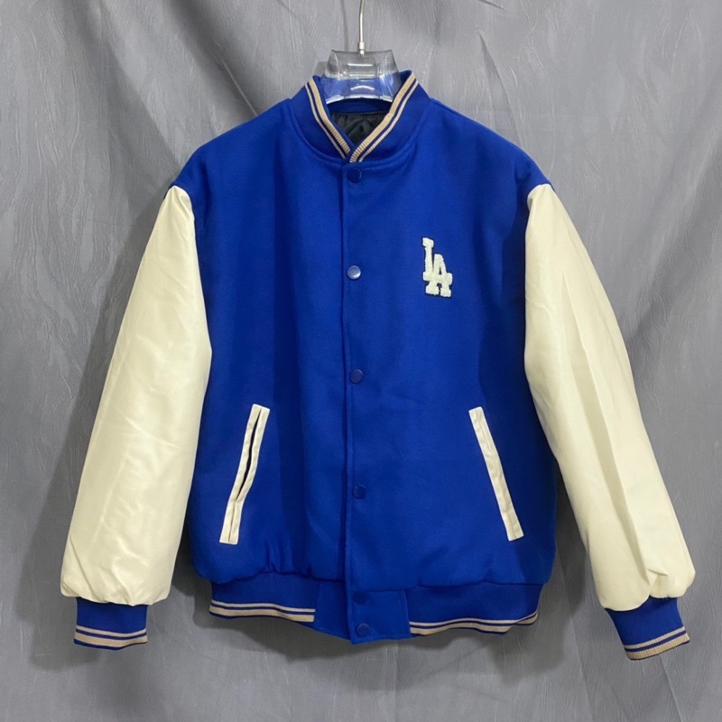Varsity Jacket MLB LA Hoạ Tiết Thêu - Áo Khoác Phong Cách Nam, Nữ