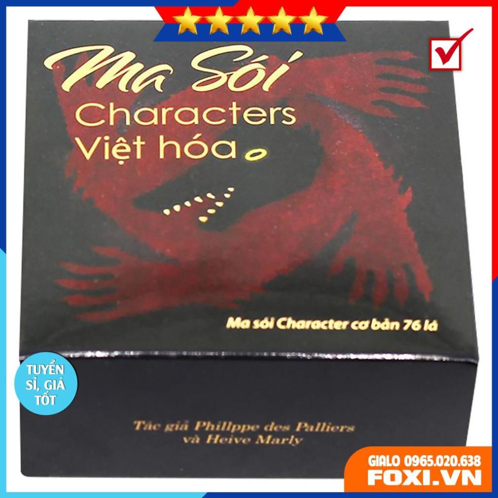 Bộ Bài Ma Sói Characters Việt Hóa và Bản Mở rộng Charactes Plus-Boardgame cao cấp-Game trí tuệ