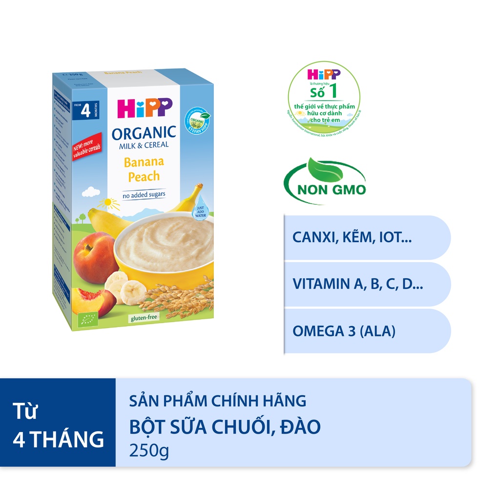 Combo ăn dặm HiPP Organic số 2: Phát triển trí não