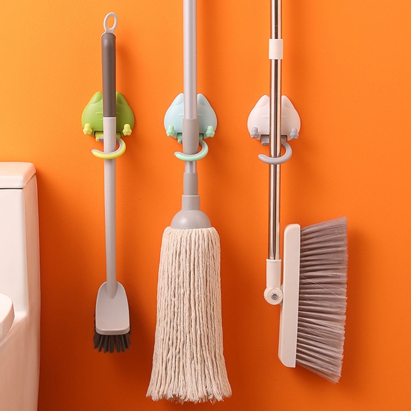 Móc Treo Cây Lau Nhà Hình Mèo Dễ Thương Dán Tường Không Cần Khoan