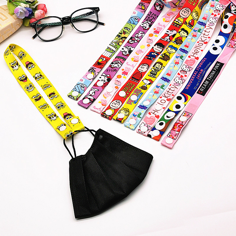 Dây Đeo Khẩu Trang Chống Thất Lạc Hình Doraemon / Hello Kitty Dễ Thương Cho Bé