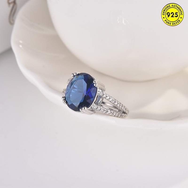 Nhẫn hở hình quả trứng ngỗng đính đá rubellite sang trọng có thể điều chỉnh kích cỡ cho nữ