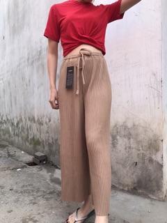 Quần dập ly ống rộng