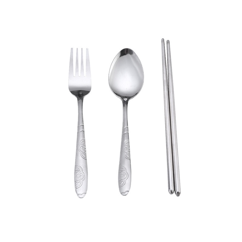 Bộ Đũa Thìa Dĩa Lúa Mạch Chất Liệu Inox 304 Không Rỉ Kèm Hộp, Bộ Đũa ,Thìa, Dùng Cá Nhân