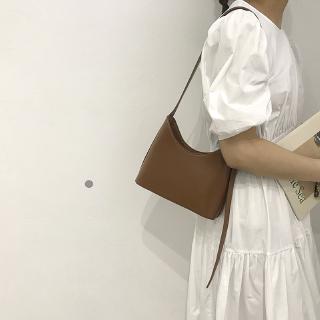 Túi da PU đeo chéo vai màu trơn thời trang dành cho nữ