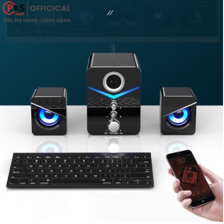 Loa máy tính, Vi Tính Kiêm Loa Bluetooth 2.1 Gaming MC D-221-Pro Super Bass Dùng Cho Máy Tính PC Laptop Điện Thoại