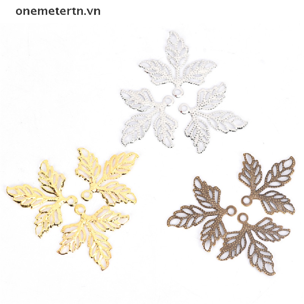 Set 100 Bộ Lọc Lá Bằng Kim Loại Dùng Làm Trang Sức Thủ Công DIY