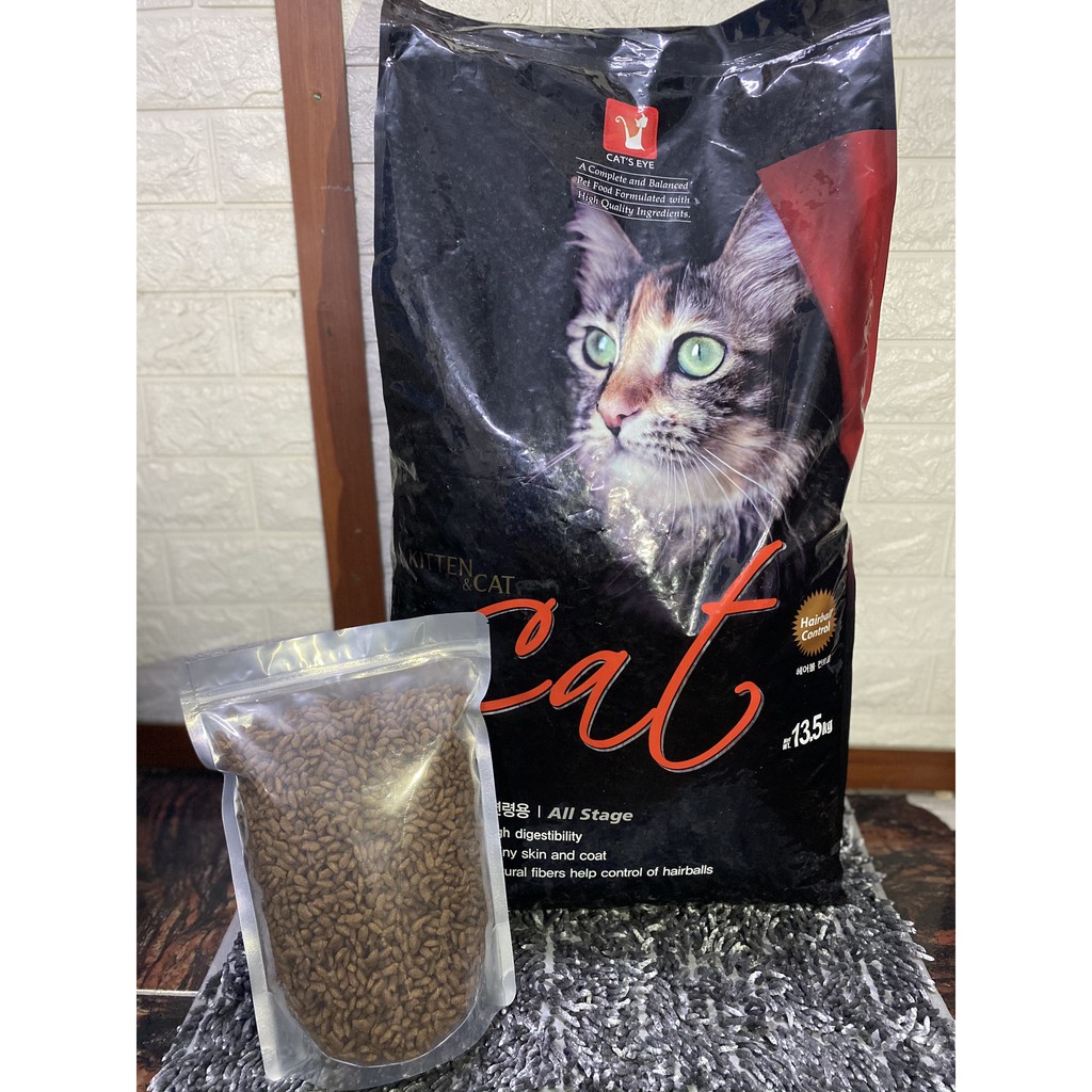 Thức ăn/ Hạt khô Cat eye gói chiết túi zip bạc dành cho mèo mọi lưa tuổi (mèo con và mèo trưởng thành)