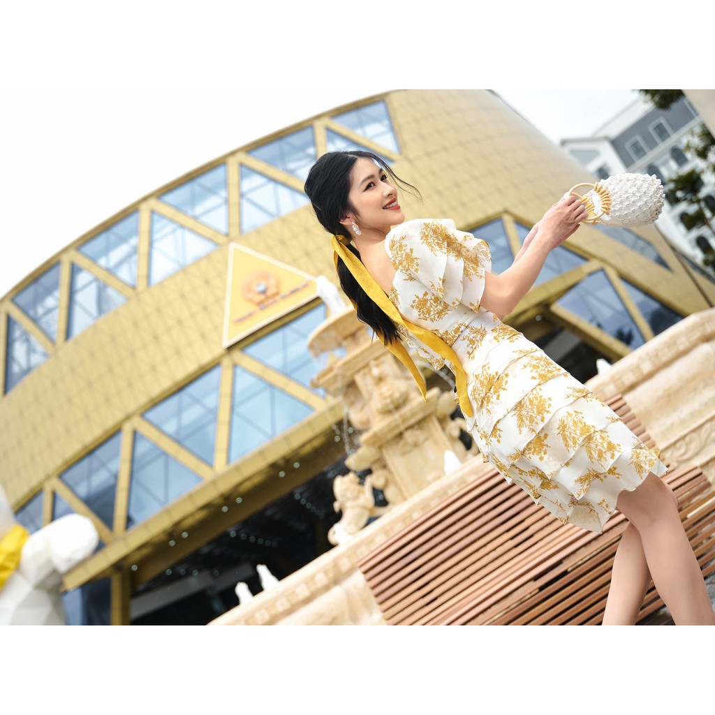 [Mã SKAMSALEP6 giảm 10% tối đa 100K đơn 150K] SÒ VINTAGE - TINY Đầm hoa tay cánh tiên xếp tầng | BigBuy360 - bigbuy360.vn