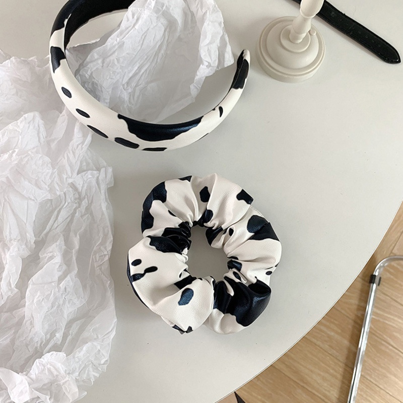 Flgo Băng Đô Cài Tóc Họa Tiết Bò Sữa Độc Đáo Thời Trang Dự Tiệc Cưới Cho Nữ