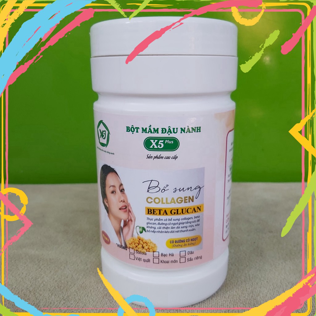 04 Bột Mầm Đậu Nành X5 , Có bổ sung Collagen, Betaglucan